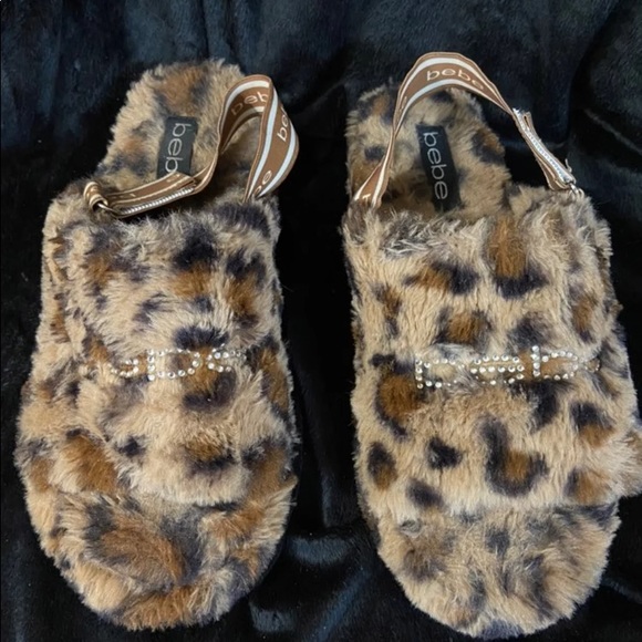 Sandals Slippers slip in slide sling fur animal prints - Picture 11 of 11